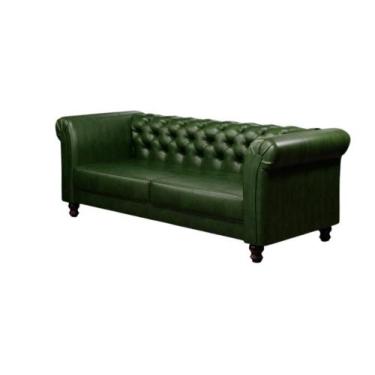 Imagem de Sofá Decorativo Sala de Estar Chesterfield 2 Lugares 180cm material si