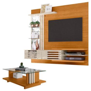 Imagem de Estante Home Theater Suspenso Com Mesa De Centro Frizz Supreme Cinamomo Off White