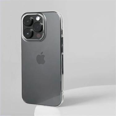 Imagem de HPQWN Capa super fina com jato de areia para iPhone 12 Pro, transparente e fosca (para iPhone 12 Pro/HD PC, transparente)