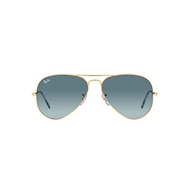 Imagem de Óculos de Sol Ray-Ban Aviator Large Metal 0RB3025 001/3M Tam 62 / Ouro - Lentes Azul Gradiente