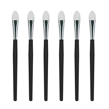 Imagem de LORMAY 6 pincéis de maquiagem de silicone para sombra e máscara labial. Ferramentas profissionais para aplicar cremes ou sombras líquidas e cores labiais