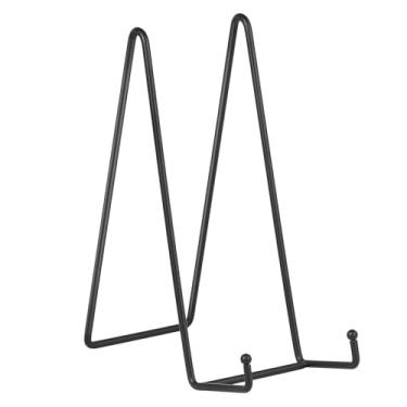 Imagem de LIONWEI LIONWELI Suporte De Prato Para Exposição Cavalete - Suportes Grandes Moldura Ferro Metálico Cavaletes Mesa 10" Com Pratos Decorativos, Porta-Retratos, Livros E Obras Arte Pretas, Pacote 2