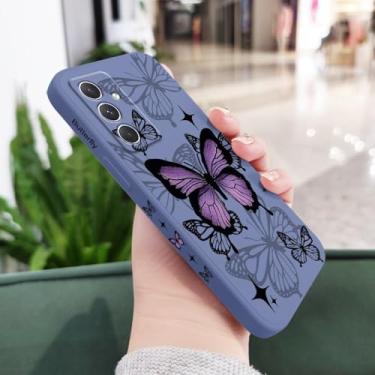 Imagem de Capa de celular borboleta para Samsung Galaxy A55 A35 A25 A16 A15 A06 A05 A05S A54 A34 A24 A14 A04 A04S A04E 4G 5G, azul claro, para A04