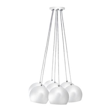 Imagem de Pendente Coconut Multi, Cromalux, 304021, 105 W, Prata Mate/Branco