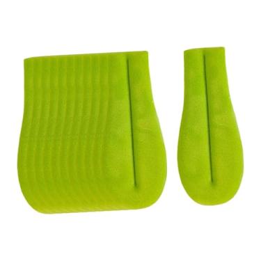 Imagem de harayaa 12x Acessórios de língua faça você mesmo para bichos de pelúcia adoráveis 13,5 cm x 5,5 cm versáteis e macios para pingentes de bolsa, línguas falsas, Verde