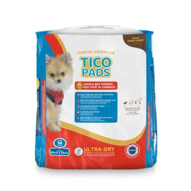 Imagem de Tapete Higiênico Descartavel Tico Pads 14 unidades 55x60cm - PP444