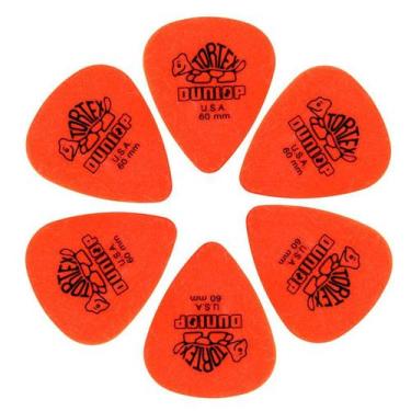 Imagem de 6 Palheta DUNLOP Tortex 0.60 mm Standard guitarra laranja
