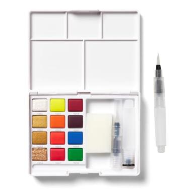 Imagem de CONJ DE AQUARELA ARTISTICO KOI WATER COLORS CAC - 12 CORES MF- USO PROFISSIONAL