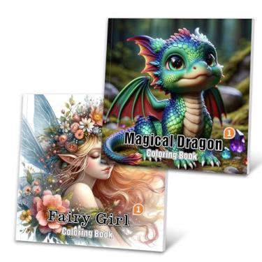 Imagem de Livro de colorir para adultos, 30 padrões por livro incluídos mandala, piratas, fadas/dragões/monstros, presentes para alívio da ansiedade - Livros de colorir perfeitos para aliviar o estresse