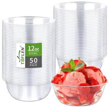 Imagem de Taças de plástico descartáveis TOFLEN 350mL (pacote com 50) Clear