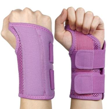 Imagem de Pulseira Carpal Tunnel NuCamper para homens e mulheres roxa S/M