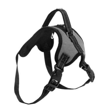 Imagem de Coleira Peitoral Air Pull para cachorro Mimo M Cinza PP323
