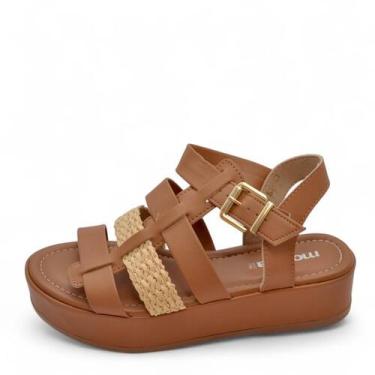 Imagem de Sandália Feminina Moleca Flatform REF: 5553102 NAPA-TIRA PRONTA, Camel
