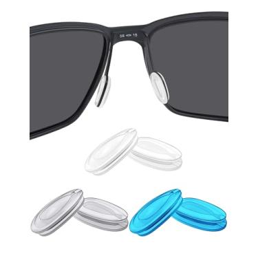 Imagem de BLAZERBUCK Almofadas de nariz de substituição para óculos de sol Oakley Holbrook Metal OO4123, Transparente, cinza e azul, 0