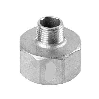 Imagem de MGAYTYOAG Fios internos e externos de aço inoxidável 304 com grampos de tubo de diâmetro variável com diferentes diâmetros e juntas de rosca direta interna para externa (G2*G1)