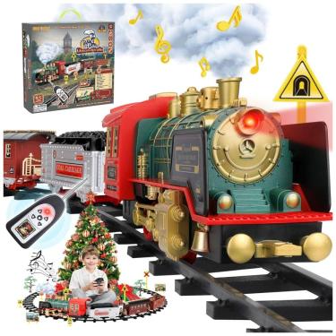 Imagem de Conjunto de Trem Trenzinho Elétrico, MINI TUDOU 3103A, Vermelho