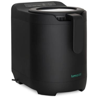 Imagem de Composteira Elétrica de Cozinha 2,5L com Tampa Visual e Filtragem de Carvão Ativado sem Odores, 110V, Luma Comfort, Preta