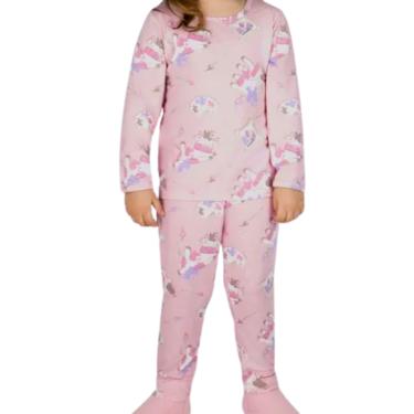 Imagem de Pijama Modal Manga Longa Infantil Vaca Artista Menina Dedeka