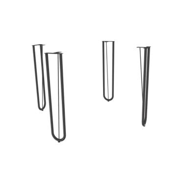 Imagem de Base Mesa De Jantar Constanza M084 Aço S- Tampo Preto - Kappesberg