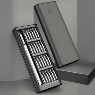 Imagem de Conjunto de chaves de fenda de precisão 25 em 1: um mini kit de reparo magnético profissional para telefones celulares, computadores, relógios, laptops, consoles de jogos, joias eletrônicas