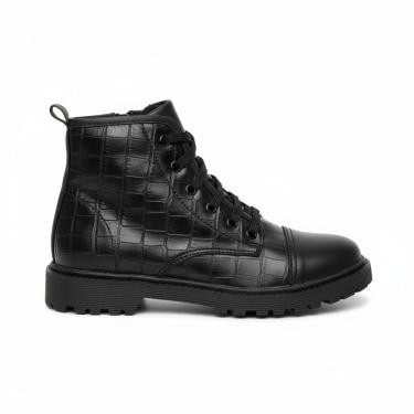Imagem de Coturno Feminino Bota Cadarço Preto Giovanna Dias T-B0486