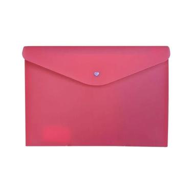 Imagem de Envelope Plástico Com Botão A4 Rosa - Dello