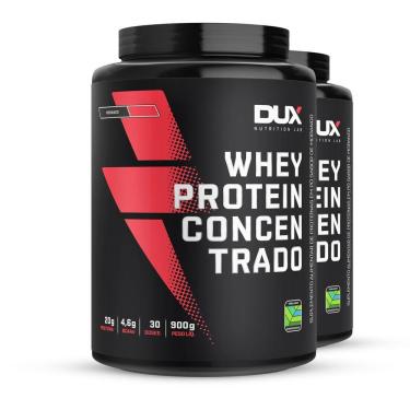Imagem de Kit 2 Whey Protein Concentrado Dux Morango 900g