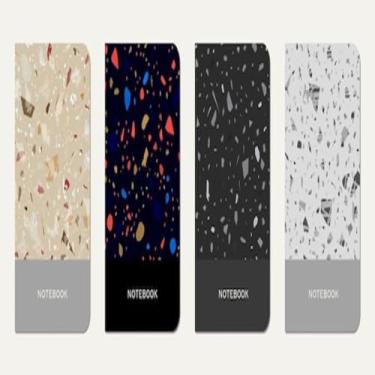 Imagem de Quadro Decorativo Notepad Cover Design Terrazzo Abstract para Sala e Escritório 30x30cm