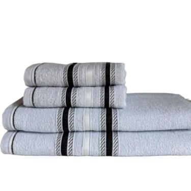 Imagem de Toalha de Banho Gigante, Kit 10 Toalha de Rosto 40x70cm Algodão Felpuda e Bordada Premium Lavabo(Kit 10 Rosto Branca)