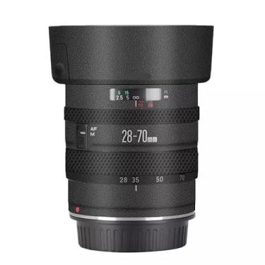 Imagem de EF 28-70 3.5-4.5 II Capa de lente película antirarranhões adesivo protetor de corpo película protetora decalque para Canon EF 28-70mm F3.5-4.5 II (couro preto)