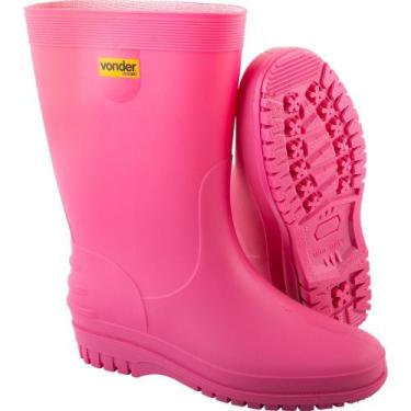 Imagem de Bota Rosa PVC com Forro 34/35 Vonder