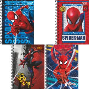 Imagem de CADERNO ESPIRAL CAPA DURA 1/4 SPIDER MAN 80F SORTIDO TILIBRA