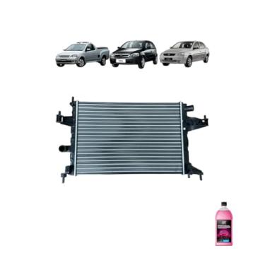 Imagem de Kit Radiador GM Corsa 2002 Montana 1.4/1.8 C/Ar + Aditivo Orbi Química Rosa 1L