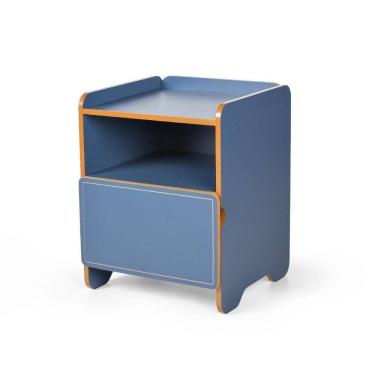 Imagem de Mesa De Cabeceira 1 Gaveta Com Nicho Cindy - Azul