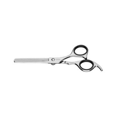 Imagem de Tesoura para Cabelo Tramontina em Aço Inox com Fio Desbaste e Apoio Fixo para Dedo 6"