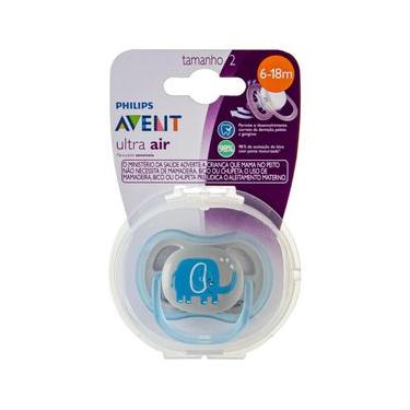 Imagem de Chupeta Ultra Air Elefante Philips Avent - SCF086/78 – Azul