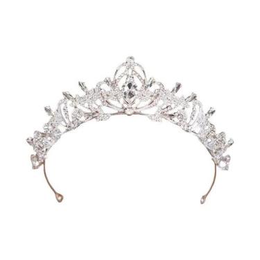 Imagem de Coroa De Casamento Dourada Para Noivas, Tiara Clássica Feminina, Joia 