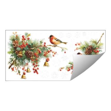 Imagem de CarpNettore Adesivos de Natal com Pássaros E Galhos para Janelas, Decoração Natalina para Cozinha E Loja.