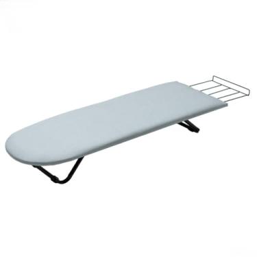 Imagem de Mesa Tabua De Passar Roupa Portátil Passadeira Pé Dobrável Reforçado Tecido Térmico Cama Mesa Porta Ferro Não Queima(Preto)