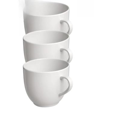 Imagem de Xicaras De Café Chá Porcelana Chicara Xicara(Xicara Branca 3 un)