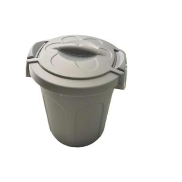 Imagem de Porta Ração 23L para Cães e Gatos – Container Hermético com Travas de Segurança e Tampa (CINZA - 23L)