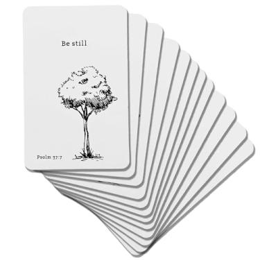 Imagem de Dicksons Marcador de livro cristão inspirador para livros, estudo da Bíblia, diários 6 x 10 cm Árvore de cartolina Be Still Pacote com 12