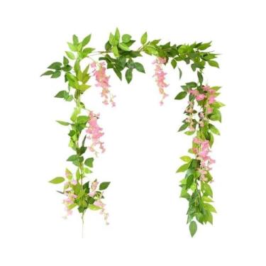 Imagem de Guirlanda De Flores De Wisteria Artificial De 180cm Plantas Falsas Par