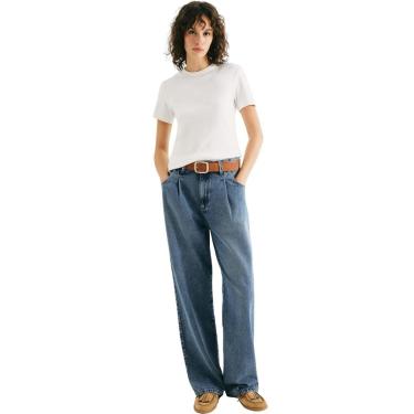Imagem de Calça Hering Jeans Feminina Pantalona-Feminino