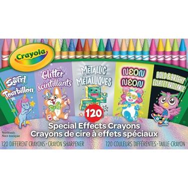 Imagem de Crayola Giz de cera em cores especiais (120 quilates), materiais de arte para crianças, presentes para meninos e meninas [exclusivo da Amazon]
