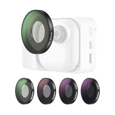 Imagem de TELESIN Kit de filtro para filtros Insta 360 Go Ultra - CPL + ND 8/ND16/ND32 | Exposição equilibrada | antirreflexo | Vidro revestido de múltiplas camadas | Alta transmissão | Moldura de alumínio |