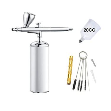 Imagem de Dual Action Pen Spray Silent Facial Unhas Airbrush Compressor Kit Art Design Foundation Maquiagem(Part C white)