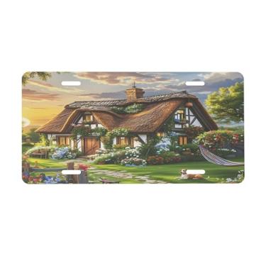 Imagem de Placa de matrícula florestal de cabine de madeira para placas de carro dianteiras de carro Alumínio metálico adequado para caminhão, placa de porta de carro, bar, café, acessórios automotivos para