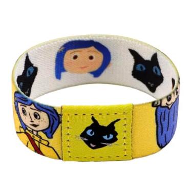 Imagem de Coraline Other Mother Doll Button Eyes Cartoon Movie Tim Burton 7.1" Reversible Stretch Wristband Wrist Band Bracelet Elastic Strap