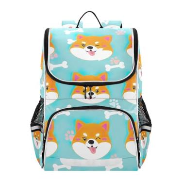 Imagem de Boys Backpacks Animal Cute Shiba Inu Dog Blue Girls Backpack for Kids Students Large Back to School Bags Kawaii Toddler Elementary Bookbag Print